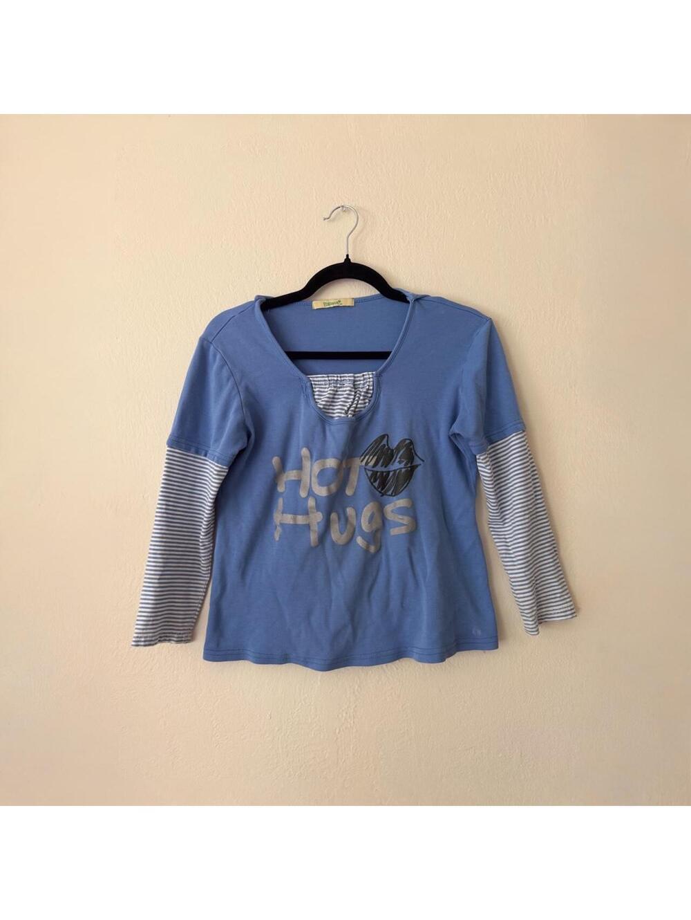 Papaya blue long sleeve shirt